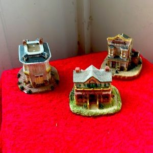 Three 1993 Liberty Falls Miniature Buildings